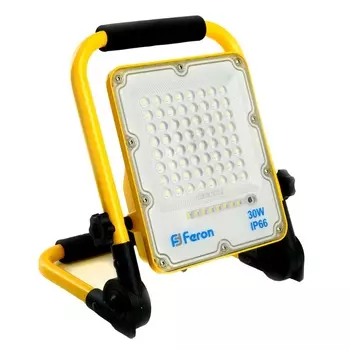 Прожектор светодиодный Feron LL-950 48675 (переносной, с зарядным устройством, 30W, 5Ah, 6400K, IP66)