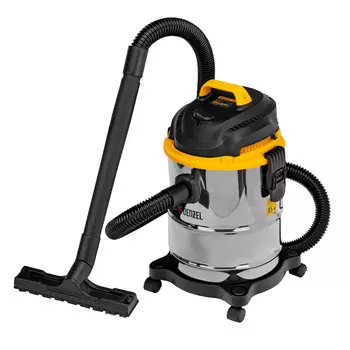 Пылесос строительный Denzel SVC15 28201, 1200 Вт, бак 15 л, шланг 2 м