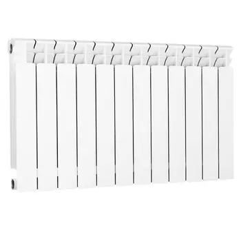 Радиатор биметаллический Rifar Base 500, 12 секций, боковое подключение трубы