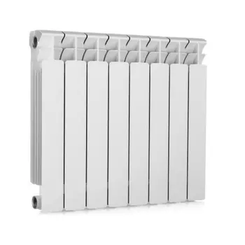 Радиатор биметаллический Rifar Base 500, 8 секций, боковое подключение трубы