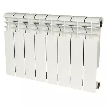 Радиатор биметаллический Rommer Profi BM 350 8 секций (RAL9016)