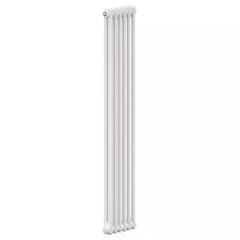 Радиатор трубчатый Zehnder Charleston 2180, 6 секций, боковое подключение, 1/2", RAL9016, НС-1222813