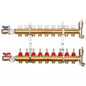 Распределительный коллектор с расходомерами, 9 выходов Stout SMB 0473 000009