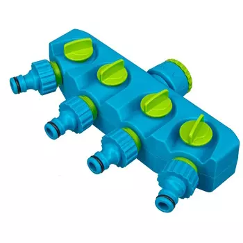 Разветвитель четырёхканальный Palisad LUXE 65787, с внутренней резьбой 3/4"-1"