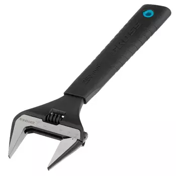 Разводной ключ Gross 15569, 250мм, CrV, тонкие губки, защитные насадки