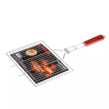 Решетка-гриль Perfecto Linea 47-101013, 320x230 мм, нержавеющая сталь, деревянная ручка