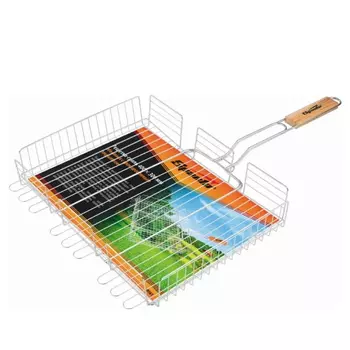 Решетка-гриль Sparta 69561, 300х400х65 мм, объемная хромированная