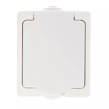 Розетка одноместная UNIVersal ОП Аллегро с крышкой с заземлением, с защитной шторкой 5563286