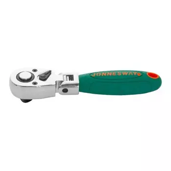 Рукоятка трещоточная Jonnesway R4204 046384 укороченная с шарниром 1/2"DR, 36 зубцов, 190 мм