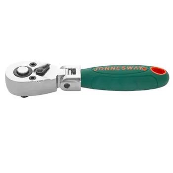 Рукоятка трещоточная укороченная с шарниром Jonnesway R4202 048439, 1/4"DR, 36 зубцов, 125 мм