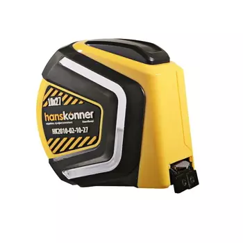 Рулетка Hanskonner HK2010-02-10-27, 10x27мм, автостоп, двухсторонняя, нейлон, супермощный магнит