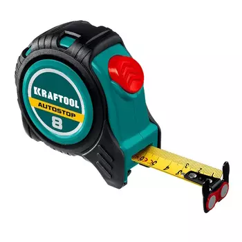 Рулетка профессиональная с автостопом Kraftool 3412-8-25 8 м