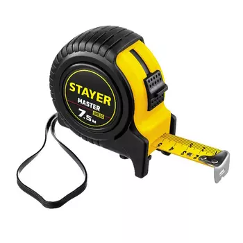 Рулетка Stayer "STANDARD" "TopTape" 34025-07, обрезиненный корпус, 7,5х25мм
