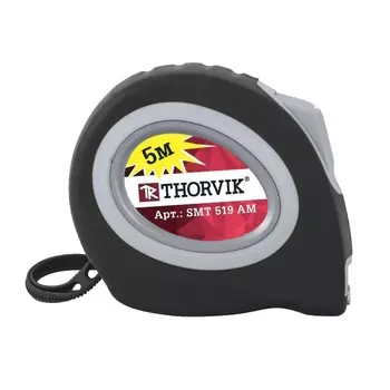 Рулетка Thorvik SMT519AM 052391, с магнитным захватом и автостопом, в обрезиненном корпусе, 5 м