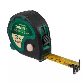 Рулетка Волат 20070-1025 (10м/25мм, обрезиненный корпус)