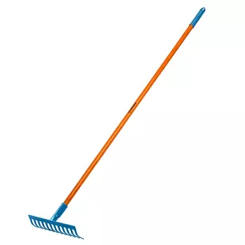 Садовые грабли Grinda PR-12S FIBER PROLine 39652, углеродистая сталь, фибергласовый черенок, 310 х 80 х 1500 мм, 12 прямых зубцов