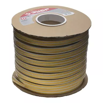 Самоклеящийся уплотнитель Зубр 40920-150, 150м, 9х8мм, профиль "D"