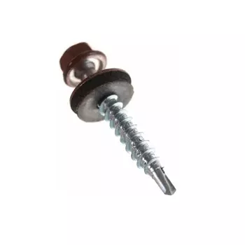 Саморез кровельный Starfix SM-21811-5000, 4.8х29 мм цинк, шайба с прокл., PT1, RAL 3009 (5000 шт в коробе)