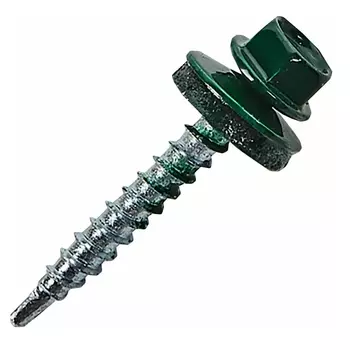 Саморез кровельный Starfix SM-24061-5000, 4.8х29 мм цинк, шайба с прокл., PT3, RAL 6005 (5000 шт в коробе)