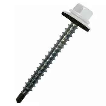 Саморез кровельный Starfix SM-24807-5000, 4.8х29 мм цинк, шайба с прокл., PT1, RAL 9003 (5000 шт в коробе)