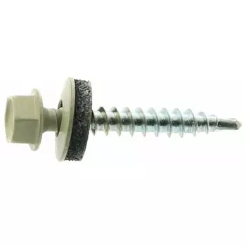 Саморез кровельный Starfix SM-62027-5000, 4.8х29 мм цинк, шайба с прокл., PT1, RAL 1014 (5000 шт в коробе)