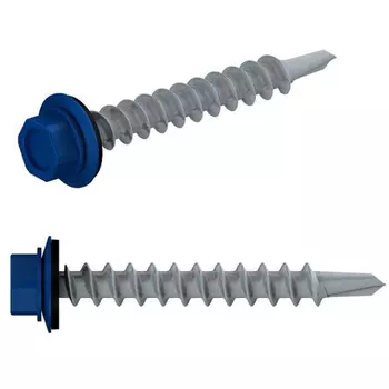 Саморез кровельный Starfix SMC2-20836-200 4.8х29 мм цинк, шайба с прокл., PT1, RAL 5002 (200 шт.)