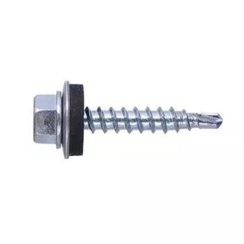 Саморез кровельный Starfix SMC3-89230-50, 6.3х152 мм, цинк, шайба с прокладкой, PT3 (50 шт в карт. уп.)