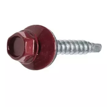 Саморез кровельный Starfix SMP2-101690-80, 4.8х29 мм цинк, шайба с прокл., PT1, RAL 3003 (80 шт в пласт. конт.)