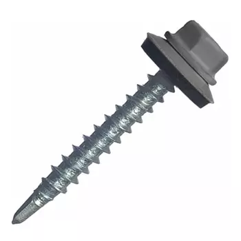 Саморез кровельный Starfix SMP2-32744-30, 4.8х70 мм цинк, шайба с прокл., PT1, RAL 7004 (30 шт в пласт. конт.)