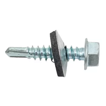 Саморез кровельный Starfix SMP2-81103-50, 5.5х25 мм, цинк, шайба с прокладкой, PT3, 50 шт.