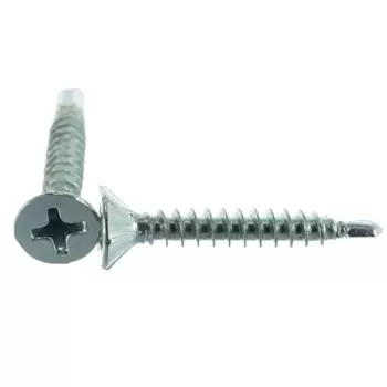 Саморез оконный Starfix SMC1-80876-1000, 3.9х13 мм, белый цинк, частая резьба, со сверлом, 1000 шт. в картонной упаковке