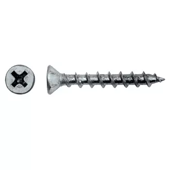 Саморез оконный Starfix SMC2-39913-1000, 4.1х25 мм, белый цинк, крупная резьба, острый, 1000 шт. в картонной упаковке