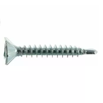 Саморез оконный Starfix SMC2-39928-500, 4.1х40 мм белый цинк, крупная резьба, острый (500 шт в карт. уп.)