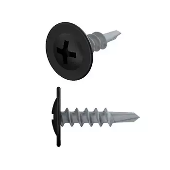 Саморез Starfix SM-50905-14000, 4.2х16 мм с прессшайбой, цинк, со сверлом, RAL 9005 (14000 шт в коробе)