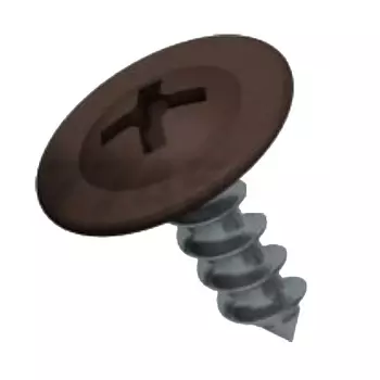 Саморез Starfix SM-73268-14000, 4.2х16 мм с прессшайбой, цинк, острый, RAL 8017 (14000 шт в коробе)