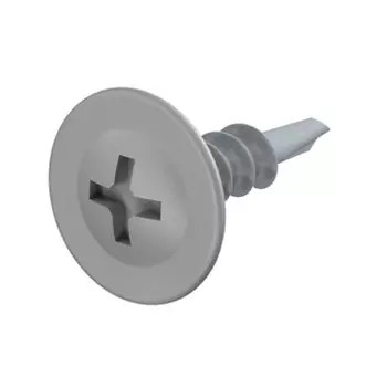 Саморез Starfix SM-87302-14000, 4.2х16 мм, с прессшайбой, цинк, со сверлом, RAL 7004 (14000 шт в коробе)