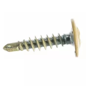 Саморез Starfix SMC1-30952-500, 4.2х16 мм с прессшайбой, цинк, со сверлом, RAL 1014 (500 шт в карт. уп.)