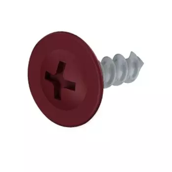 Саморез Starfix SMC1-39657-500, 4.2х16 мм, с прессшайбой, цинк, острый, RAL 3005 (500 шт в карт. уп.)