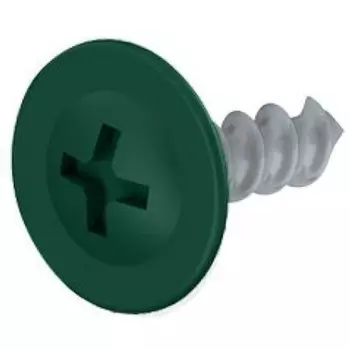 Саморез Starfix SMC1-39904-500, 4.2х16 мм с прессшайбой, цинк, острый, RAL 6005 (500 шт в картонной упаковке)