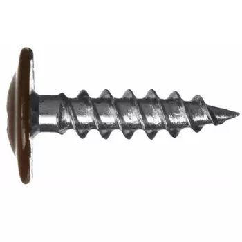 Саморез Starfix SMC1-73268-500, 4.2х16 мм с прессшайбой, цинк, острый, RAL 8017 (500 шт в картонной упаковке)