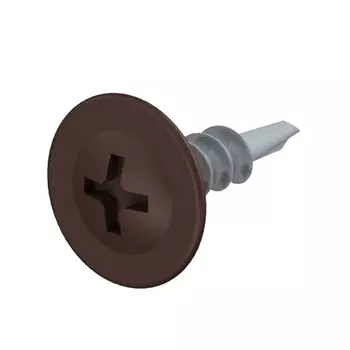 Саморез Starfix SMC3-28895-1000, 4.2х19 мм, с прессшайбой, цинк, со сверлом, RAL 8017, 1000 шт.