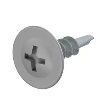 Саморез Starfix SMP1-87302-150, 4.2х16 мм, с прессшайбой, цинк, со сверлом, RAL 7004 (150 шт в пласт. конт.)