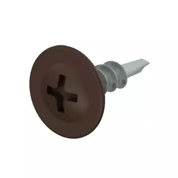 Саморез Starfix SMZ1-28895-50, 4.2х19 мм, с прессшайбой, цинк, со сверлом, RAL 8017, 50 шт.