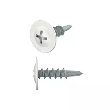 Саморез Starfix SMZ1-55674-50, 4.2х16 мм, с прессшайбой, цинк, со сверлом, RAL 9003, 50 шт. в зип-локе