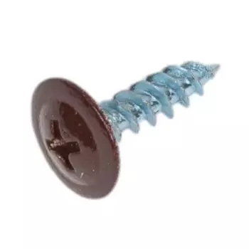 Саморез Starfix SMZ1-73268-50, 4.2х16 мм с прессшайбой, цинк, острый, RAL 8017 (50 шт в зип-локе)