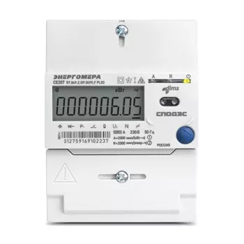 Счетчик электроэнергии многотарифный Энергомера CE207 R7.849.2.OA.QUVLF SPDS 101002009012967 1675090 (вых. 5-80А, цифровой)