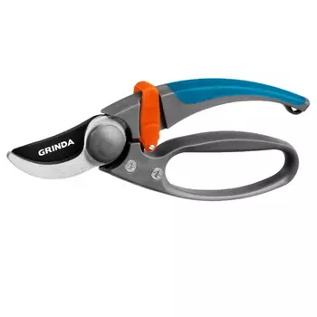 Секатор Grinda Proline P-57 двухкомпонентные ручки, с эфесом, плоскостной 210мм 423457
