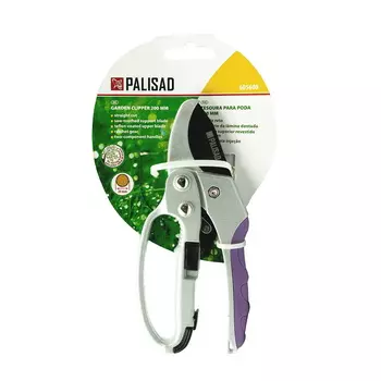 Секатор прямого реза Palisad 605608, 200 мм, храповой механизм, металлические обрезиненные рукоятки, LUXE