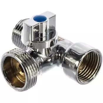 Шаровой кран трехходовой для подключения приборов MPF 1/2" х 3/4" х 1/2" в/н/н, хром, MP-У ИС.080349