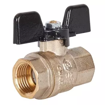 Шаровой полнопроходной кран Stout SVB-0002-000015, ВР/ВР, 1/2", бабочка